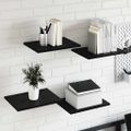 vidaXL Polica na knihy 3 úrovní 4 ks 40 x 30 x 1,5 cm Kompozitné drevo