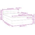 vidaXL Posteľný rám boxsping s matracom tmavomodrý 140x210 cm zamat