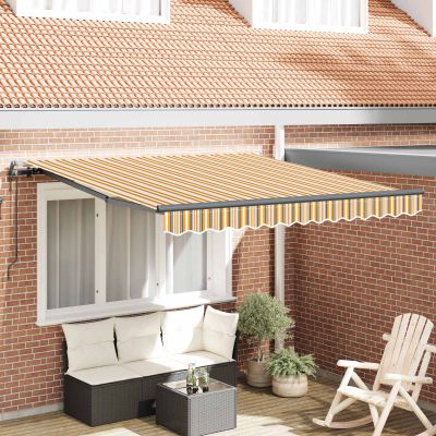 vidaXL Sklopná markíza Viacfarebný 350 x 250 cm Tkanina a hliník