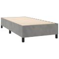 vidaXL Posteľný rám boxsping s matracom bledosivý 90x190 cm zamat