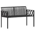 vidaXL Záhradné lavičky 2 -Seater 116 x 56 x 75 cm polyratan