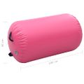 vidaXL Nafukovací gymnastický valec s pumpou 100x60 cm PVC ružový