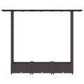 vidaXL Vyvýšený záhon s mriežkou a strechou Hnedá 164 x 40 x 121 cm PP
