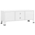 vidaXL Industriálna TV skrinka biela 105x35x42 cm kovová