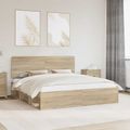 vidaXL Rám postele Sonoma 200 x 200 cm Masívne borovicové drevo