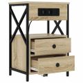 vidaXL Nočný stolík Sonoma dub 40 x 31 x 60 cm Kompozitné drevo