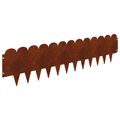 vidaXL Obrubník trávnika 30 ks 103 x 25 cm Oceľ Hrdzavý