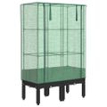 vidaXL Záhon s krytom na skleník ratanový vzhľad 80x40x140 cm