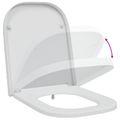 vidaXL WC sedadlo Biela 47,5 x 35 x 3,6 cm Duroplast
