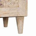 vidaXL Highboard Biela 40 x 33 x 110 cm mangový masív