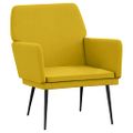 vidaXL Kreslo žlté 62x79x79 cm zamat
