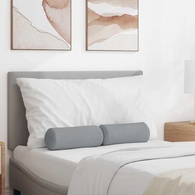 vidaXL Podložkové vankúše 2 pcs Svetlosivá Ø 15 x 40 cm látka