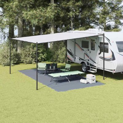 vidaXL Koberec do stanu Modrá a šedá 600 × 300 cm Polyetylén