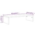 vidaXL Stojan na monitor sivý dub sonoma 60x23,5x12cm spracované drevo