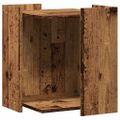 vidaXL Uzavretý box na stelivo staré drevo 42x42x51cm kompozitné drevo