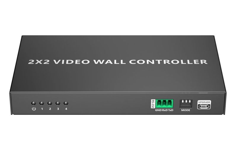 PremiumCord HDMI 1 vstup - 4 monitory, Video Wall controller, 8 zobrazovacích režimov Rozbočovač, HDMI 1.4, 1× vstup, 4× výstup, FullHD, 60Hz, čierny