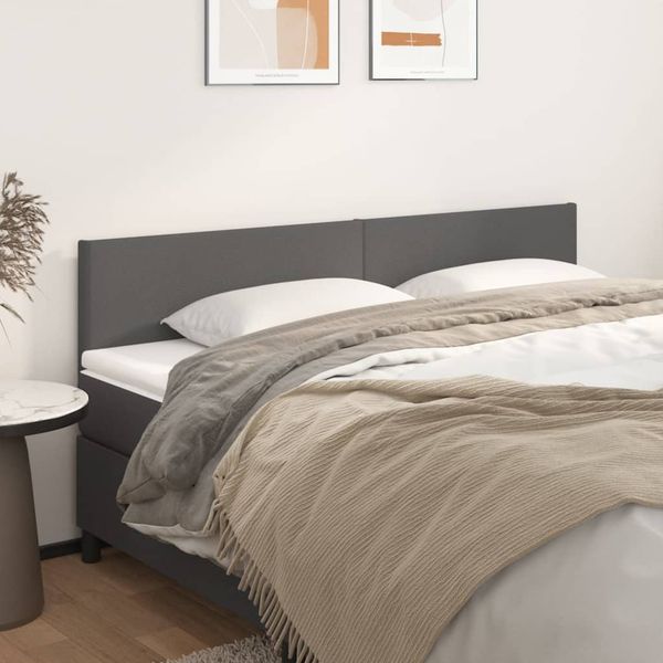 vidaXL Čelá postelí sivé 200x5x78/88 cm umelá koža