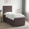 vidaXL Posteľ boxspring s matracom Tmavohnedá 100 x 200 cm Látka