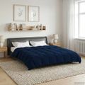 vidaXL Prikrývka na celý rok 220 x 240 cm 4 ročné obdobia Tmavomodrá