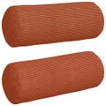 vidaXL Podložkové vankúše 2 pcs Červenooranžová Ø 15 x 40 cm