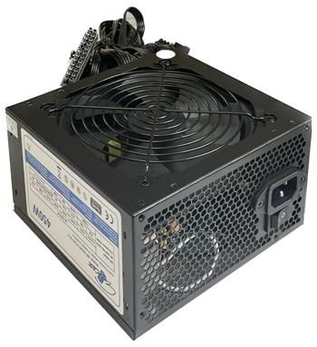 EUROCASE zdroj 450W/ ATX2.3 / 12cm fan/ PFC ATX 20/24pin/ 4x SATA / 80+ Zdroj, ATX, 450W, pasívne PFC, 120mm ventilátor, 4× SATA, 80+