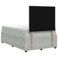 vidaXL LED boxspring posteľ s matracom Svetlosivá 120 x 190 cm Zamat