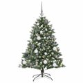vidaXL Umelý vianočný stromček Zelená 120 cm PVC, plast a oceľ