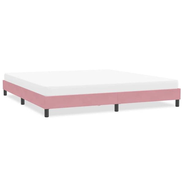 vidaXL Rám postele bez matraca Ružová 200x220 cm Zamat