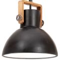 vidaXL Industriálna závesná lampa 25 W, čierna, okrúhla 40 cm E27