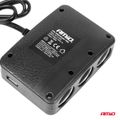 Predlžovacia zásuvka 2x USB-A ON/OFF LED 12/24V 100W 70cm AMiO-04363