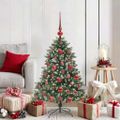 vidaXL Umelý vianočný stromček Zelená 120 cm PVC, plast a oceľ