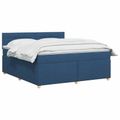 vidaXL Posteľ boxspring s matracom Modrá 140 x 200 cm Látka
