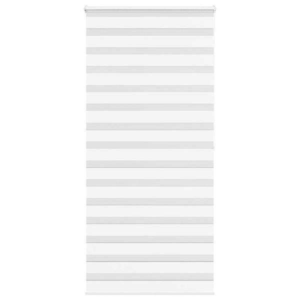 vidaXL Zebra roleta biela 110x200 cm šírka látky 105,9cm polyester