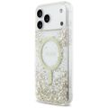 Puzdro Guess Resin Bottom Glitter MagSafe pre iPhone 17 Pro Max zlaté