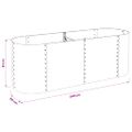 vidaXL Vyvýšený záhradný záhon 240x80x81 cm, pozinkovaná oceľ, sivý