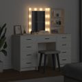 vidaXL Toaletný stolík 3 ks Biela 40 x 41 x 135 cm Kompozitné drevo