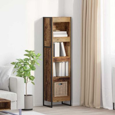 vidaXL Knižnica Staré drevo 40 x 30 x 155 cm Kompozitné drevo