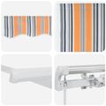 vidaXL Sklopná markíza Viacfarebný 450 × 350 cm Polyester a hliník