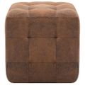 vidaXL Taburetky 2 ks hnedé 30x30x30 cm umelá semišová koža
