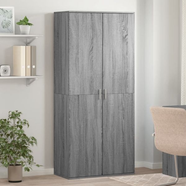 vidaXL Botník sivý sonoma 80x39x178 cm kompozitné drevo