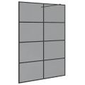 vidaXL Stena walk-in sprchy Čierna 140 x 195 cm tvrdené sklo