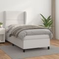 vidaXL Boxspring posteľ s matracom biela 80x200 cm umelá koža
