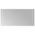 vidaXL Zrkadlo do kúpeľne s LED Priehľadná 60 x 30 cm tvrdené sklo