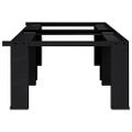 vidaXL Pedestal na práčku 2 ks Čierny 127 x 54,5 x 32,5 cm Oceľ