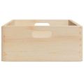 VidaXL Drevená škatuľka s rúčkami 40x30x13 cm masívna borovica