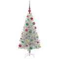 vidaXL Vianočný stromček Strieborná 120 cm PET