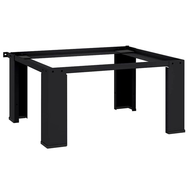 vidaXL Pedestal na práčku Čierny 64 x 55 x 32,5 cm Oceľ