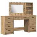vidaXL Toaletný stolík 3 ks Remeselný dub 78,5 x 41 x 135 cm
