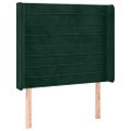 vidaXL Čelo postele so záhybmi tmavosivé 83x16x118/128 cm zamat