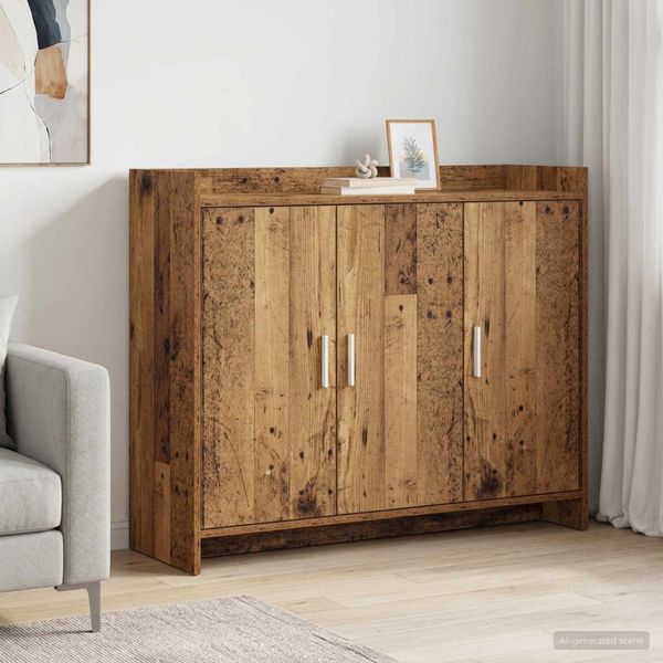 vidaXL Servírovacia skriňa Staré drevo 98,5 x 33 x 80 cm